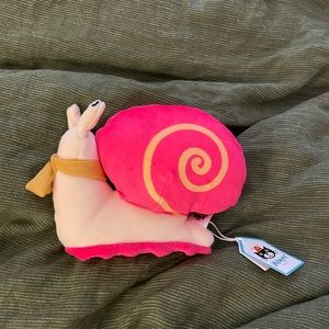 Jellycat pink shell snail plushie